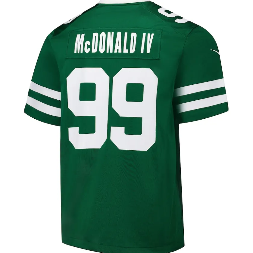 Nike Game^New York Jets Men's Nike Will McDonald IV Legacy Green Team Game Jersey