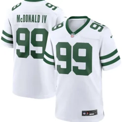 Nike Game^New York Jets Men's Nike Will McDonald IV Legacy White Game Jersey