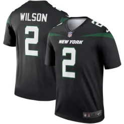 Nike Legend^New York Jets Men's Nike Zach Wilson Black Alternate Legend Player Performance Top