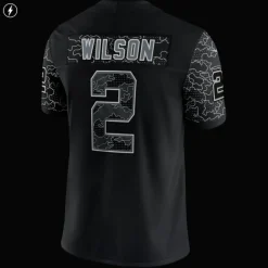 Nike Limited^New York Jets Men's Nike Zach Wilson Black RFLCTV Limited Jersey