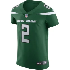 Nike Elite^New York Jets Men's Nike Zach Wilson Gotham Green Vapor Elite Jersey