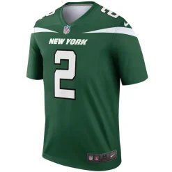Nike Legend^New York Jets Men's Nike Zach Wilson Gotham Green Team Legend Player Performance Top