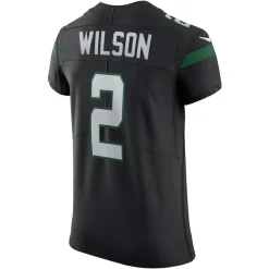 Nike Elite^New York Jets Men's Nike Zach Wilson Stealth Black Vapor Elite Jersey