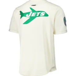Sweaters & Dress Shirts^New York Jets Men's Pro Standard Cream Retro Classic Mesh Button-Up Shirt