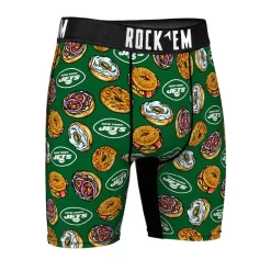Underwear & Sleepwear^New York Jets Men's Rock Em Socks Green NY Style Bagel Boxer Briefs