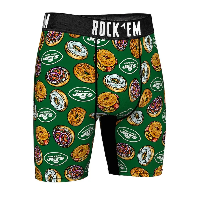 Underwear & Sleepwear^New York Jets Men's Rock Em Socks Green NY Style Bagel Boxer Briefs
