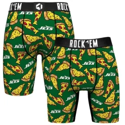 Underwear & Sleepwear^New York Jets Men's Rock Em Socks Green NY Style Pizza Boxer Briefs