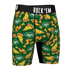 Underwear & Sleepwear^New York Jets Men's Rock Em Socks Green NY Style Pizza Boxer Briefs