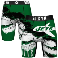 Underwear & Sleepwear|Underwear & Sleepwear^New York Jets Men's Rock Em Socks Gridiron Classic Paint Boxer Briefs