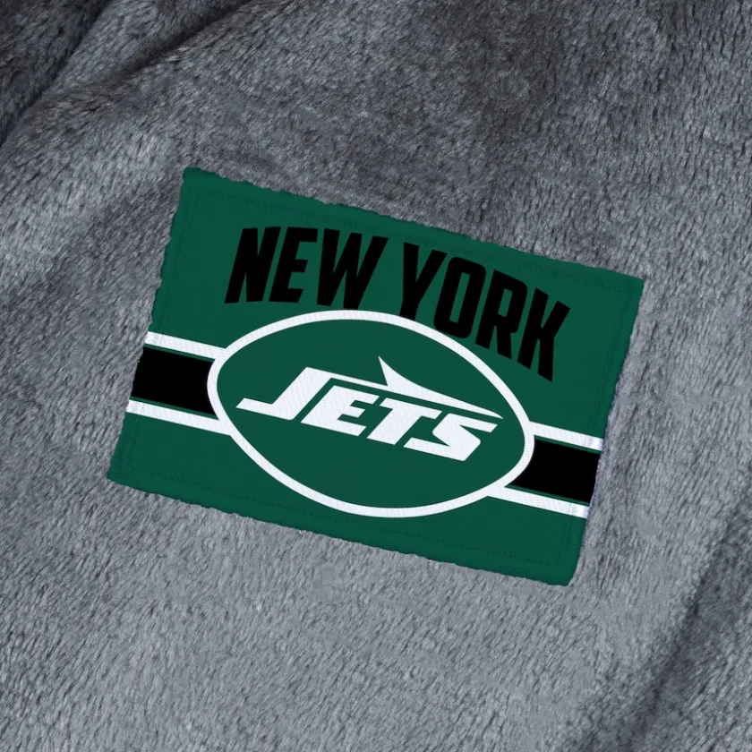 Underwear & Sleepwear^New York Jets Men's The Northwest Group Charcoal Bathrobe