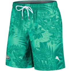 Shorts & Pants^New York Jets Men's Tommy Bahama Green Santiago Palms Board Shorts