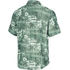 Sweaters & Dress Shirts^New York Jets Men's Tommy Bahama Green Coconut Point Isla Palmetta Camp Button-Up Shirt