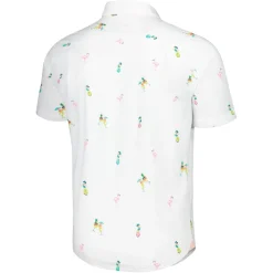 Sweaters & Dress Shirts^New York Jets Men's Tommy Bahama White Nova Wave Flocktail Button-Up Shirt