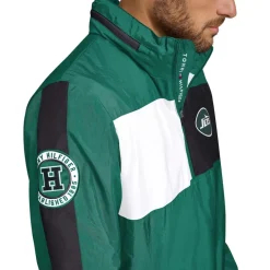 Jackets|Sweatshirts & Fleece^New York Jets Men's Tommy Hilfiger Green Gael Lightweight Half-Zip Hoodie Jacket