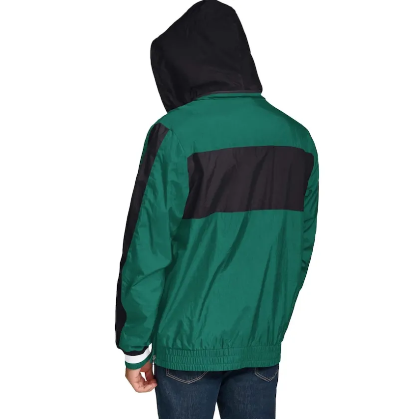 Jackets|Sweatshirts & Fleece^New York Jets Men's Tommy Hilfiger Green Gael Lightweight Half-Zip Hoodie Jacket