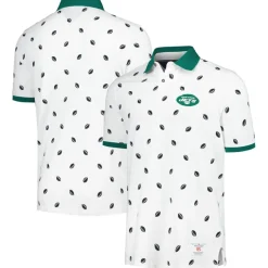 Polos^New York Jets Men's Tommy Hilfiger White Bryce Pique Polo