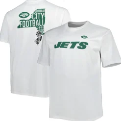 Big & Tall^New York Jets Men's White Big & Tall Hometown Collection Hot Shot T-Shirt