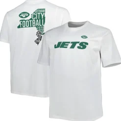 Big & Tall^New York Jets Men's White Big & Tall Hometown Collection Hot Shot T-Shirt