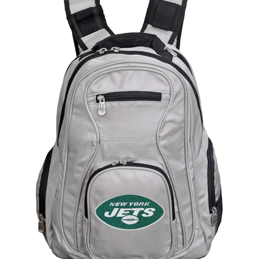 Travel|School Supplies^New York Jets MOJO Gray Premium Laptop Backpack