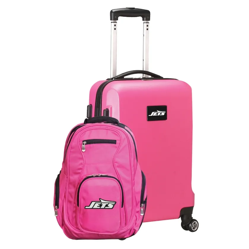 Travel|School Supplies^New York Jets MOJO Pink 2-Piece Backpack & Carry-On Set