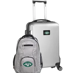 Travel|School Supplies^New York Jets MOJO Silver 2-Piece Backpack & Carry-On Set