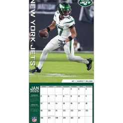 Office Accessories|Calendars^New York Jets 2024-2025 12” X 12” Team Wall Calendar