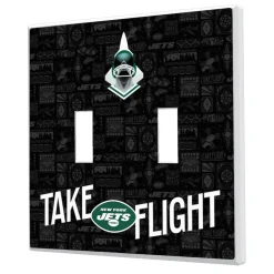 Lighting^New York Jets 2024 Illustrated Limited Edition Double Toggle Light Switch Plate