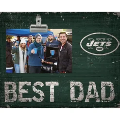 Picture Frames & Albums|Wall Art^New York Jets 8'' X 10.5'' Best Dad Clip Frame