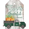 Holiday Items|Holiday Decorations^New York Jets 11'' X 19'' Gift Tag Truck Sign
