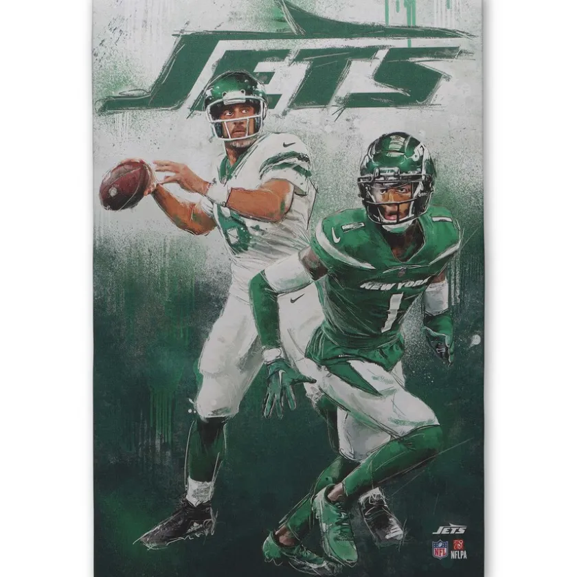 Wall Art|Wall Art^New York Jets 15" X 23" Graffiti Canvas Wall Art