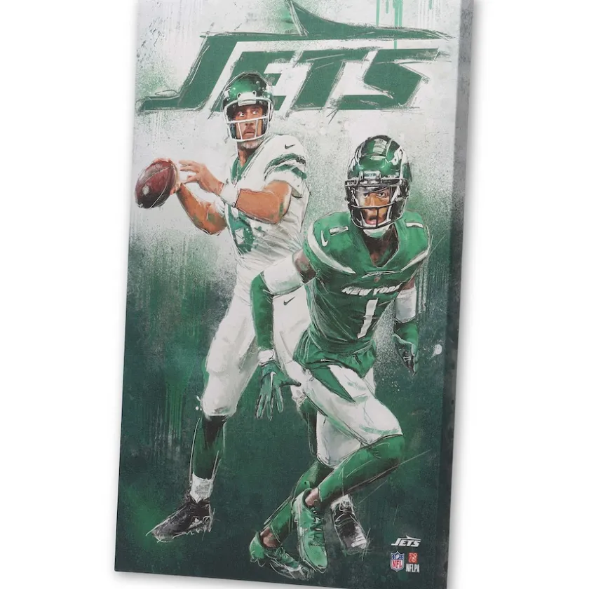 Wall Art|Wall Art^New York Jets 15" X 23" Graffiti Canvas Wall Art