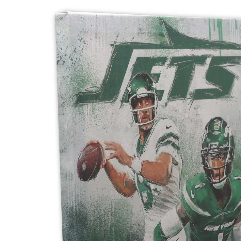 Wall Art|Wall Art^New York Jets 15" X 23" Graffiti Canvas Wall Art