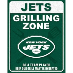 Wall Art|Wall Art^New York Jets 13" X 20" Grill Zone Metal Sign