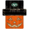 Holiday Items|Holiday Decorations^New York Jets 12" X 12" Jack-O-Lantern Display