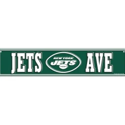 Wall Art|Wall Art^New York Jets 4" X 18" Team Boulevard Metal Sign