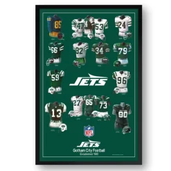 Wall Art|Wall Art^New York Jets 14" X 20" Uniform Heritage Framed Art Print