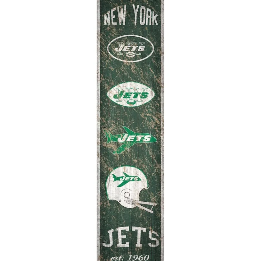Wall Art|Wall Art^New York Jets 6'' X 24'' Vertical Heritage Banner Sign