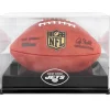 Display Cases^New York Jets Black Base Football Display Case