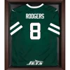 Display Cases^New York Jets Brown Framed Logo Jersey Display Case
