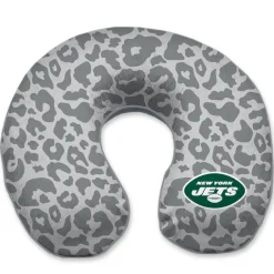 Travel^New York Jets Cheetah Print Memory Foam Travel Pillow