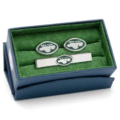 Accessories|Jewelry^New York Jets Cufflinks & Tie Bar Gift Set