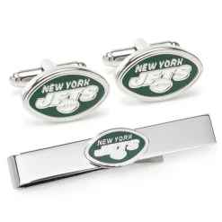 Accessories|Jewelry^New York Jets Cufflinks & Tie Bar Gift Set