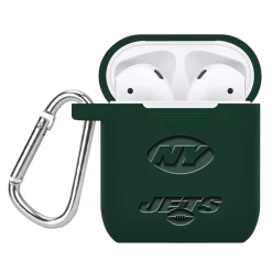 Electronics|Electronics^New York Jets Debossed Silicone AirPods Case Cover