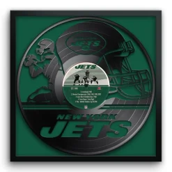 Wall Art|Wall Art^New York Jets Framed 13" X 13" Vinyl Record Art Print