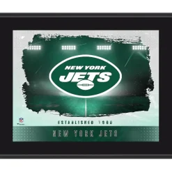 Wall Art|Photos^New York Jets Framed 10.5" X 13" Sublimated Horizontal Team Logo Plaque