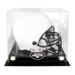 Display Cases^New York Jets Golden Classic Helmet Display Case