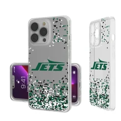 Phone Cases|Electronics^New York Jets IPhone Clear Case With Confetti Design
