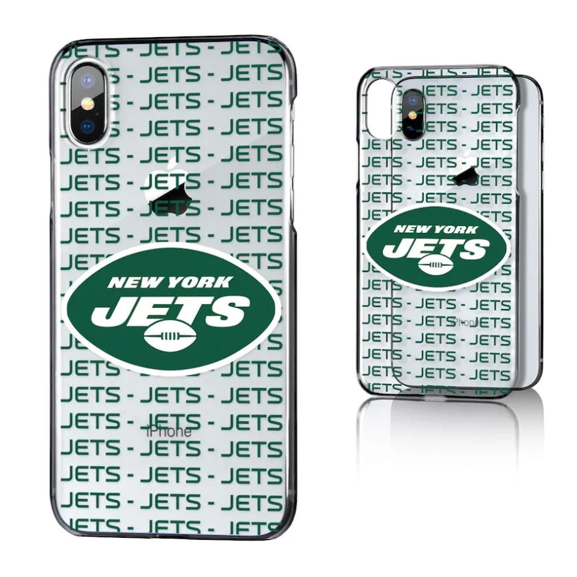Phone Cases^New York Jets IPhone Clear Text Backdrop Design Case