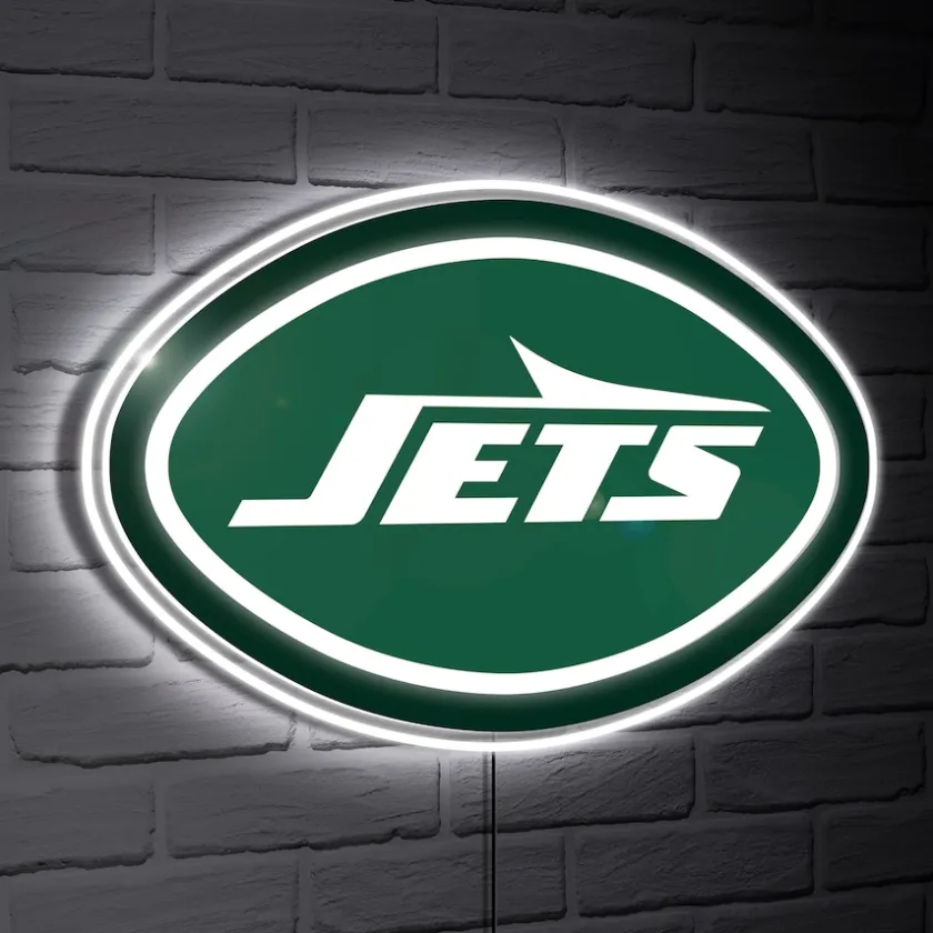 Lighting^New York Jets LED Team Logo Shaped Lighted Wall Sign