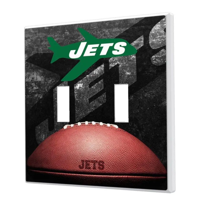 Lighting^New York Jets Legendary Design Double Toggle Lightswitch Plate
